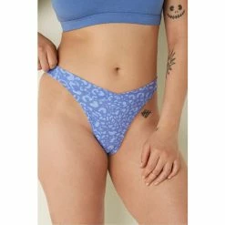 Victorias Secret PINK Victoria's Secret PINK Cotton Crossover Thong Panty French Rose