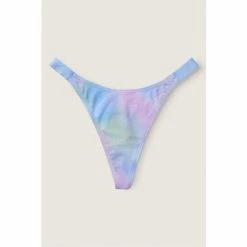 Victorias Secret PINK Victoria's Secret PINK Artic Ice Blur Print High Leg Logo Thong