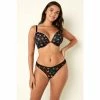 Victorias Secret PINK Victoria's Secret PINK Pure Black Butterfly Print Cotton Thong Underwear