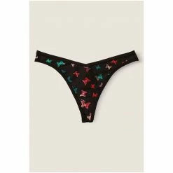 Victorias Secret PINK Victoria's Secret PINK Pure Black Butterfly Print Cotton Thong Underwear -Victoria's Secret PINK Shop unnamed file 1129