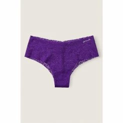 Victorias Secret PINK Victoria's Secret PINK Plum Delight No Show Soft Lace Cheeky Panty