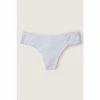 Victorias Secret PINK Victoria's Secret PINK Arctic Ice No Show Lace Trim Thong Panty