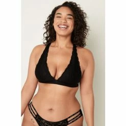 Victorias Secret PINK Victoria's Secret PINK Lace Strappy Back Halter Bralette