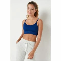 Victorias Secret PINK Victoria's Secret PINK Beaming Blue Ultimate Lightly Lined V Crossover Sports Bra