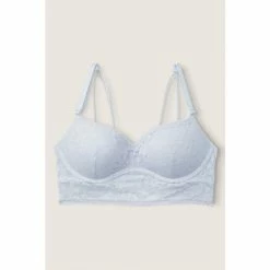 Victorias Secret PINK Victoria's Secret PINK Lace Push Up Bralette Arctic Ice