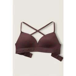 Victorias Secret PINK Victoria's Secret PINK Wear Everywhere Wireless PushUp Bra Coffee Brown -Victoria's Secret PINK Shop unnamed file 1753