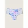Victorias Secret PINK Victoria's Secret PINK No Show Lace Trim Cheekster Panty Coconut White Tie Dye