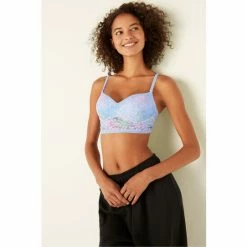 Victorias Secret PINK Victoria's Secret PINK Arctic Ice Blur Blue Lace Push Up Bralette