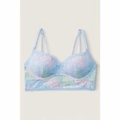 Victorias Secret PINK Victoria's Secret PINK Arctic Ice Blur Blue Lace Push Up Bralette -Victoria's Secret PINK Shop unnamed file 1903