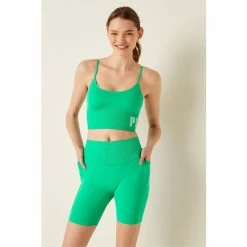 Victorias Secret PINK Victoria's Secret PINK Seamless Lightly Lined Sports Bra Mocha Latte Nude