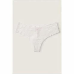 Victorias Secret PINK Victoria's Secret PINK No Show Soft Lace Thong Panty Pure Black -Victoria's Secret PINK Shop unnamed file 195