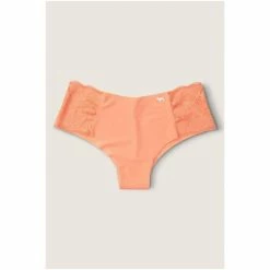 Victorias Secret PINK Victoria's Secret PINK No Show Lace Trim Cheeky Coral Cream -Victoria's Secret PINK Shop unnamed file 205