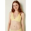 Victorias Secret PINK Victoria's Secret PINK Lace Halter Bralette Pale Banana