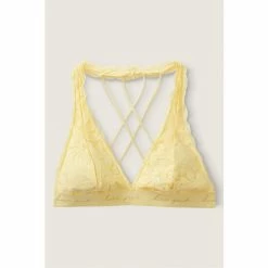 Victorias Secret PINK Victoria's Secret PINK Lace Halter Bralette Pale Banana -Victoria's Secret PINK Shop unnamed file 2064