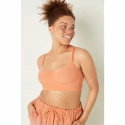 Victorias Secret PINK Victoria's Secret PINK Loungin' Scoop Bra Coral Cream