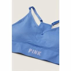 Victorias Secret PINK Victoria's Secret PINK Seamless Lightly Lined Sports Bra Blue Dawn -Victoria's Secret PINK Shop unnamed file 2133