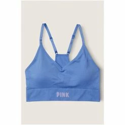 Victorias Secret PINK Victoria's Secret PINK Seamless Lightly Lined Sports Bra Blue Dawn -Victoria's Secret PINK Shop unnamed file 2134