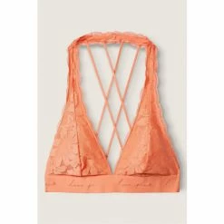 Victorias Secret PINK Victoria's Secret PINK Lace Halter Bralette Coral Cream -Victoria's Secret PINK Shop unnamed file 2194