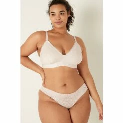 Victorias Secret PINK Victoria's Secret PINK Lace Triangle Bralette Red Pepper