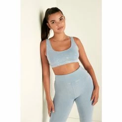 Victorias Secret PINK Victoria's Secret PINK Chalk Grey Loungin' Cotton Scoop Bralette