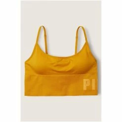 Victorias Secret PINK Victoria's Secret PINK Seamless Lightly Lined Sports Crop Golden Mustard -Victoria's Secret PINK Shop unnamed file 2270
