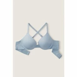 Victorias Secret PINK Victoria's Secret PINK Chalk Blue Wear Everywhere Push Up Bra