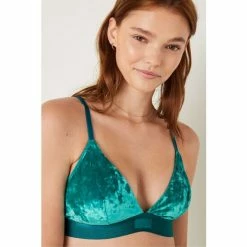 Victorias Secret PINK Victoria's Secret PINK Deep Lake Velvet Triangle Bralette