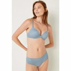 Victorias Secret PINK Victoria's Secret PINK Chalk Blue Wear Everywhere T-Shirt Lightly Lined Bra