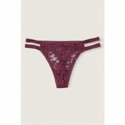Victorias Secret PINK Victoria's Secret PINK Purple Lace Strappy Thong Panty