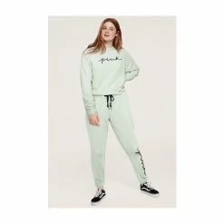 Victorias Secret PINK Victoria's Secret PINK Script Logo Jogger Heatherstone Grey Script