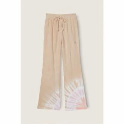 Victorias Secret PINK Victoria's Secret PINK Beige With Placed Tie Dye High Waist Flare Sweatpant