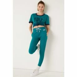 Victorias Secret PINK Victoria's Secret PINK Deep Lake Green Cotton High Waist Joggers -Victoria's Secret PINK Shop unnamed file 3101