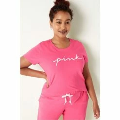 Victorias Secret PINK Victoria's Secret PINK Everyday T-Shirt Electric Green Script Logo