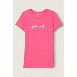 Victorias Secret PINK Victoria's Secret PINK Everyday T-Shirt Electric Green Script Logo -Victoria's Secret PINK Shop unnamed file 3214