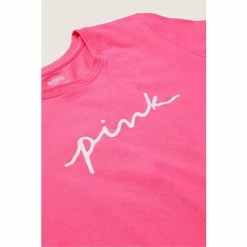 Victorias Secret PINK Victoria's Secret PINK Everyday T-Shirt Electric Green Script Logo -Victoria's Secret PINK Shop unnamed file 3215