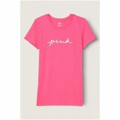 Victorias Secret PINK Victoria's Secret PINK Everyday T-Shirt Electric Green Script Logo -Victoria's Secret PINK Shop unnamed file 3216