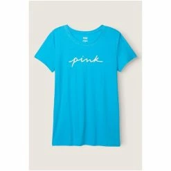 Victorias Secret PINK Victoria's Secret PINK Everyday T-Shirt Electric Green Script Logo -Victoria's Secret PINK Shop unnamed file 3219