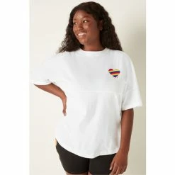 Victorias Secret PINK Victoria's Secret PINK Varsity Short Sleeve Crew Tee