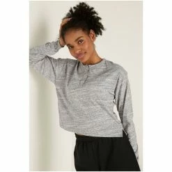 Victorias Secret PINK Victoria's Secret PINK Campus Crop Long Sleeve Henley T-Shirt -Victoria's Secret PINK Shop unnamed file 3264