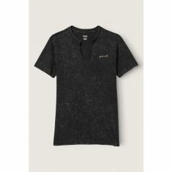 Victorias Secret PINK Victoria's Secret PINK Campus Short Sleeve Notch Neck Tee