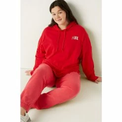 Victorias Secret PINK Victoria's Secret PINK Varsity Long Sleeve Pullover Tee Bright Crimson