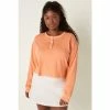 Victorias Secret PINK Victoria's Secret PINK Campus Crop Long Sleeve Henley Tee