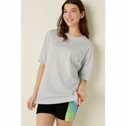 Victorias Secret PINK Victoria's Secret PINK Varsity Short Sleeve Crew Pocket Tee