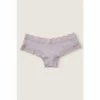 Victorias Secret PINK Victoria's Secret PINK Cotton Lace Trim Cheeky Underwear Purple Mist With Graphic