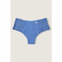 Victorias Secret PINK Victoria's Secret PINK No Show Lace Trim Cheeky Panty Purple Petal Floral