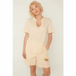 Victorias Secret PINK Victoria's Secret PINK Campus Short Sleeve Notch Neck T-Shirt