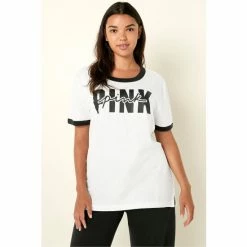 Victorias Secret PINK Victoria's Secret PINK Cotton Short Sleeve Campus Ringer T-Shirt