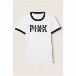 Victorias Secret PINK Victoria's Secret PINK Cotton Short Sleeve Campus Ringer T-Shirt -Victoria's Secret PINK Shop unnamed file 3451