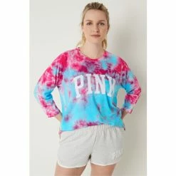 Victorias Secret PINK Victoria's Secret PINK Cotton / Sleeve Campus Baseball T-Shirt