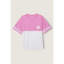 Victorias Secret PINK Victoria's Secret PINK Varsity Short Sleeve Crew Pocket Tee